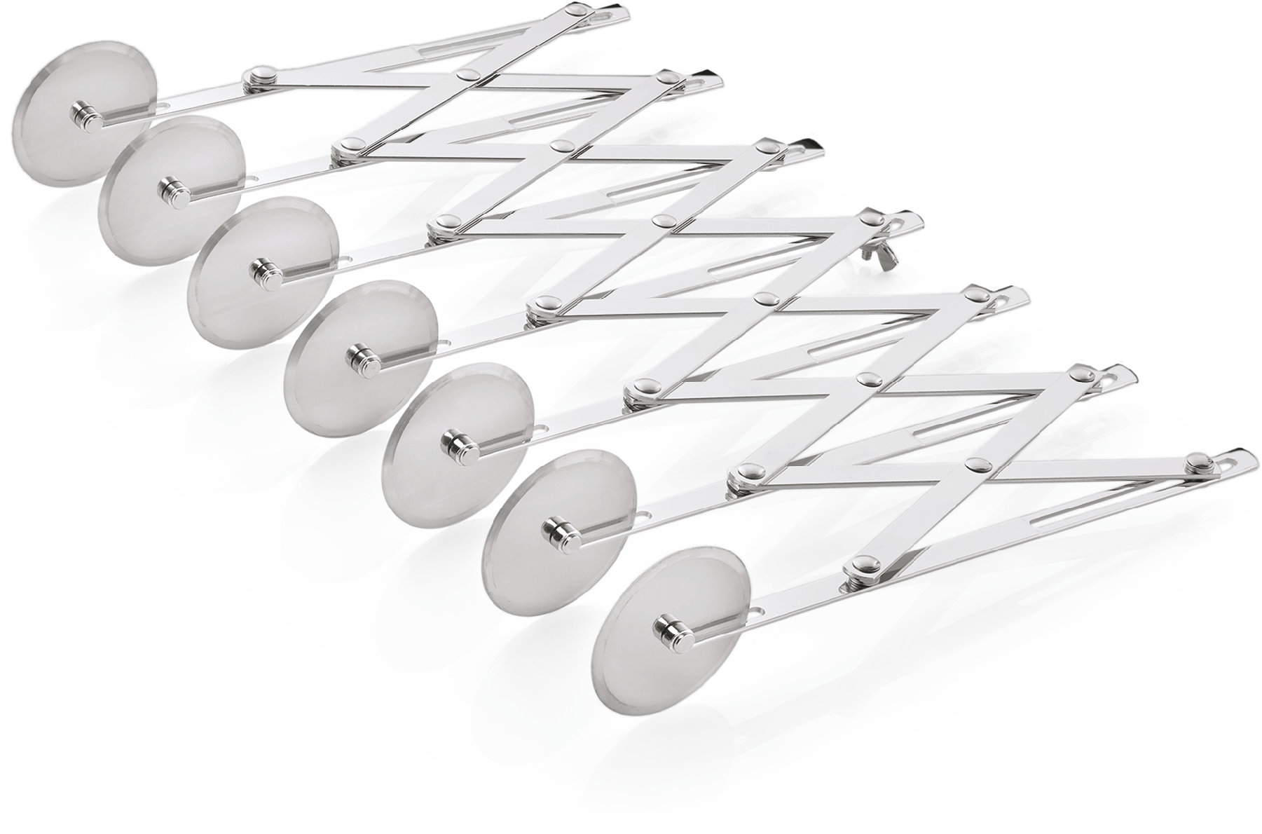 Teigschneider mit sieben Rädchen aus Edelstahl