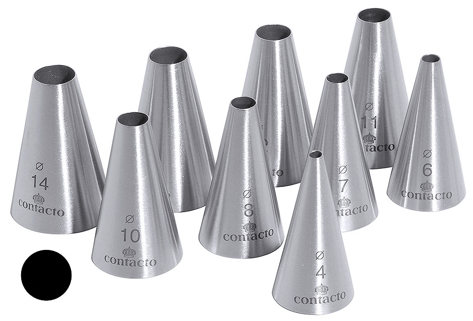 Lochtüllensatz mit 9 Tüllen - Lochdurchmesser von Ø 4 - 14 mm Lochtüllensatz mit 9 Tüllen - Lochdurchmesser von Ø 4 - 14 mm