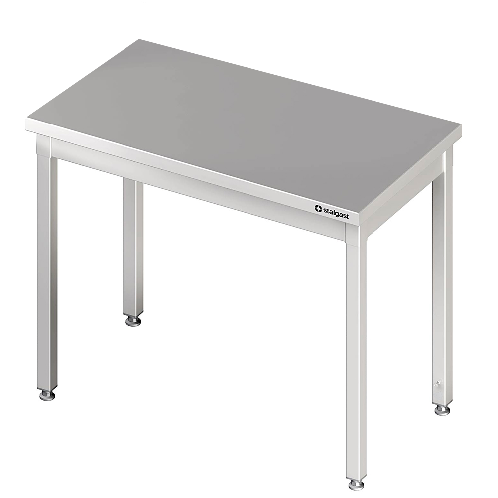 Tavolo in acciaio inox 70×60×85 cm, senza ripiano, senza alzatina Tavolo in acciaio inox 70×60×85 cm, senza ripiano, senza alzatina