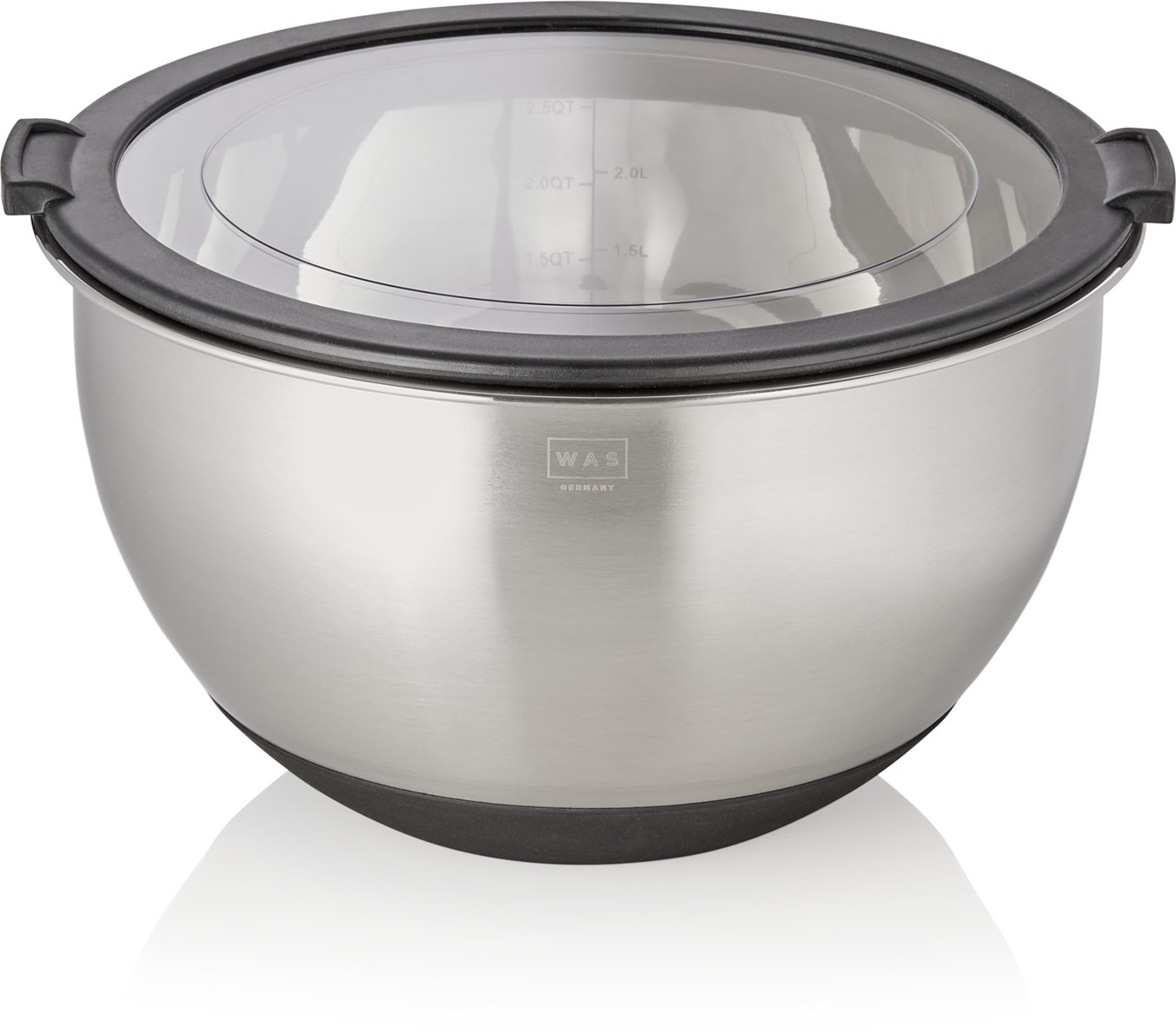 Set Ciotole, Ø 19-27 cm, 3 Coperchi, Antiscivolo, Acciaio Inox