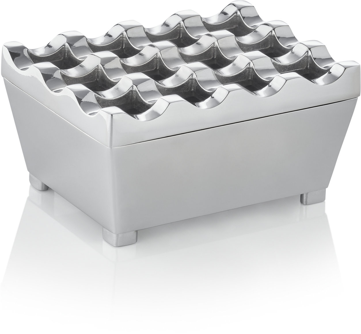 Windaschenbecher 9,5 x 7,5 cm, verchromt