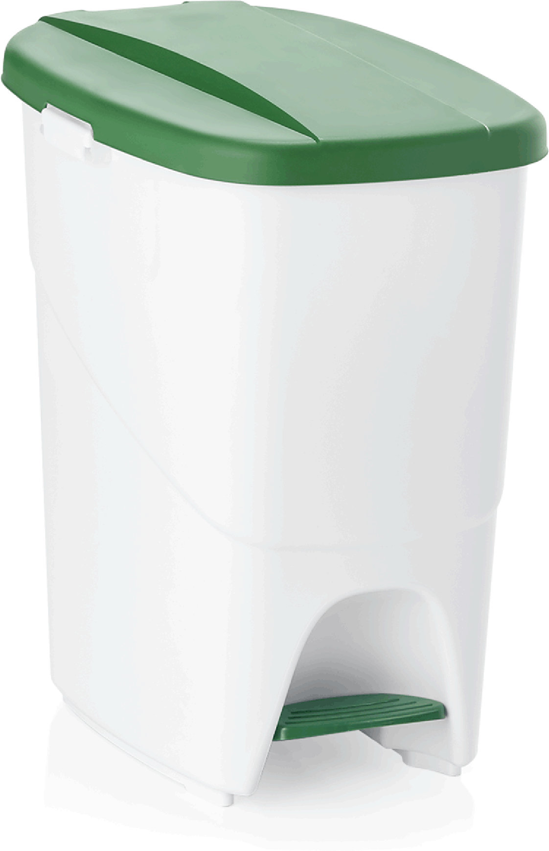 Pattumiera a pedale con coperchio verde, 25 Lt in Polipropilene Pattumiera a pedale con coperchio verde, 25 Lt in Polipropilene