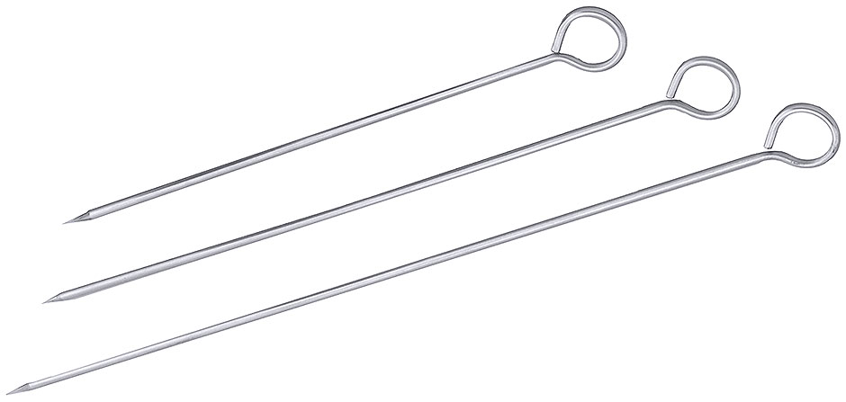 Fleischspieß Ø Draht 3,2 mm - Länge 35,0 cm - Preis Set a 12 St, Fleischspieß Ø Draht 3,2 mm - Länge 35,0 cm - Preis Set a 12 St,