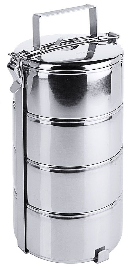 Portavivande a piani 4 pezzi – Ø 14,0 cm, contenitori da 0,9 litri ciascuno Portavivande a piani 4 pezzi – Ø 14,0 cm, contenitori da 0,9 litri ciascuno