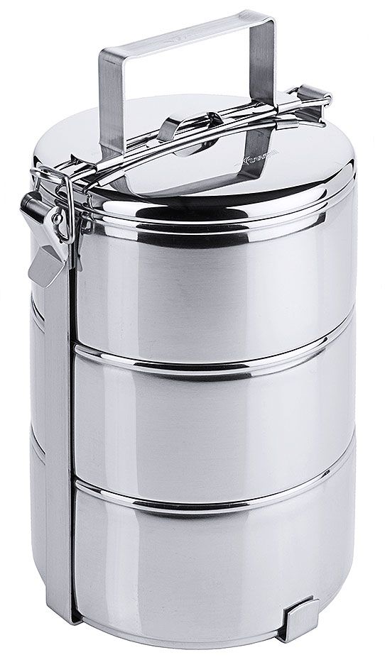 Portavivande a piani 3 pezzi – Ø 14,0 cm, contenitori da 0,9 litri ciascuno Portavivande a piani 3 pezzi – Ø 14,0 cm, contenitori da 0,9 litri ciascuno