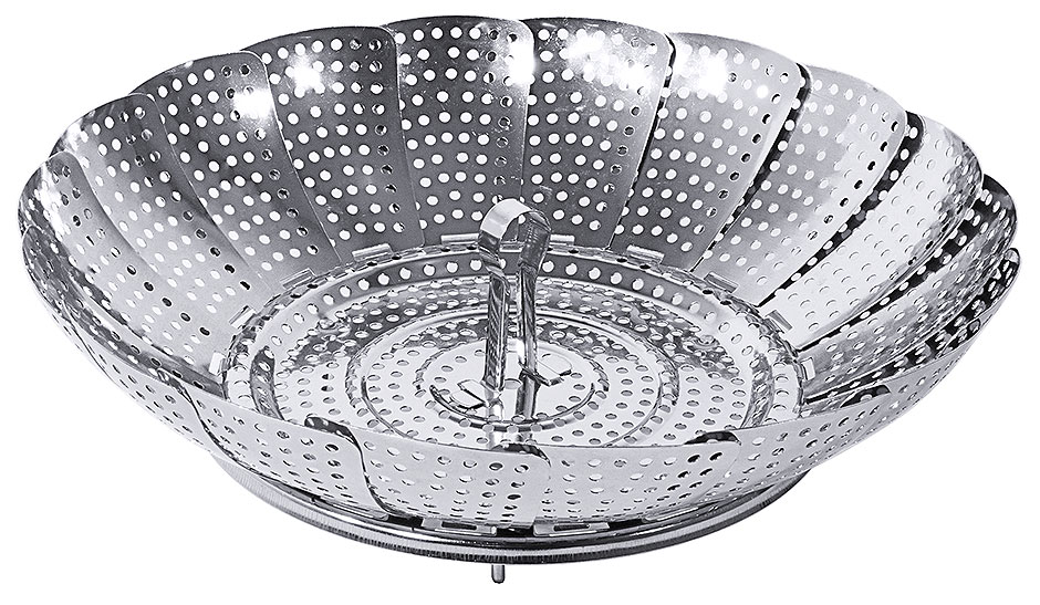 Inserto per cottura a vapore per pentole Ø min 18 cm – Ø max 27 cm Inserto per cottura a vapore per pentole Ø min 18 cm – Ø max 27 cm