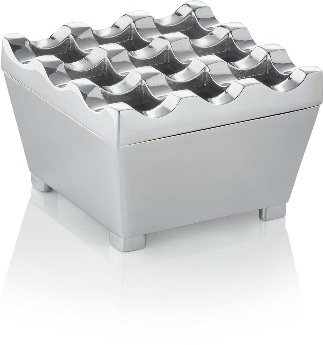 Windaschenbecher 7,5 x 7,5 cm, verchromt