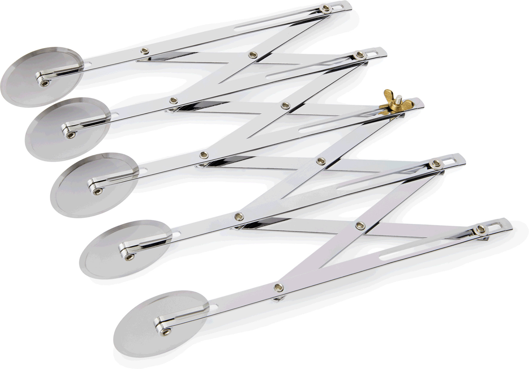 Teigschneider mit fünf Rädchen aus Edelstahl