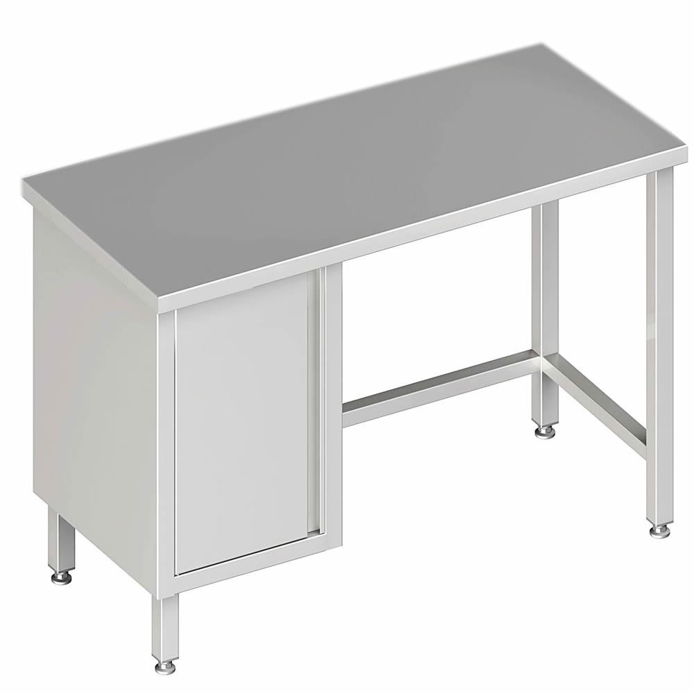 Tavolo da lavoro senza fondo, 90 x 60 x 85 cm, con armadio a battente a sinistra Tavolo da lavoro senza fondo, 90 x 60 x 85 cm, con armadio a battente a sinistra