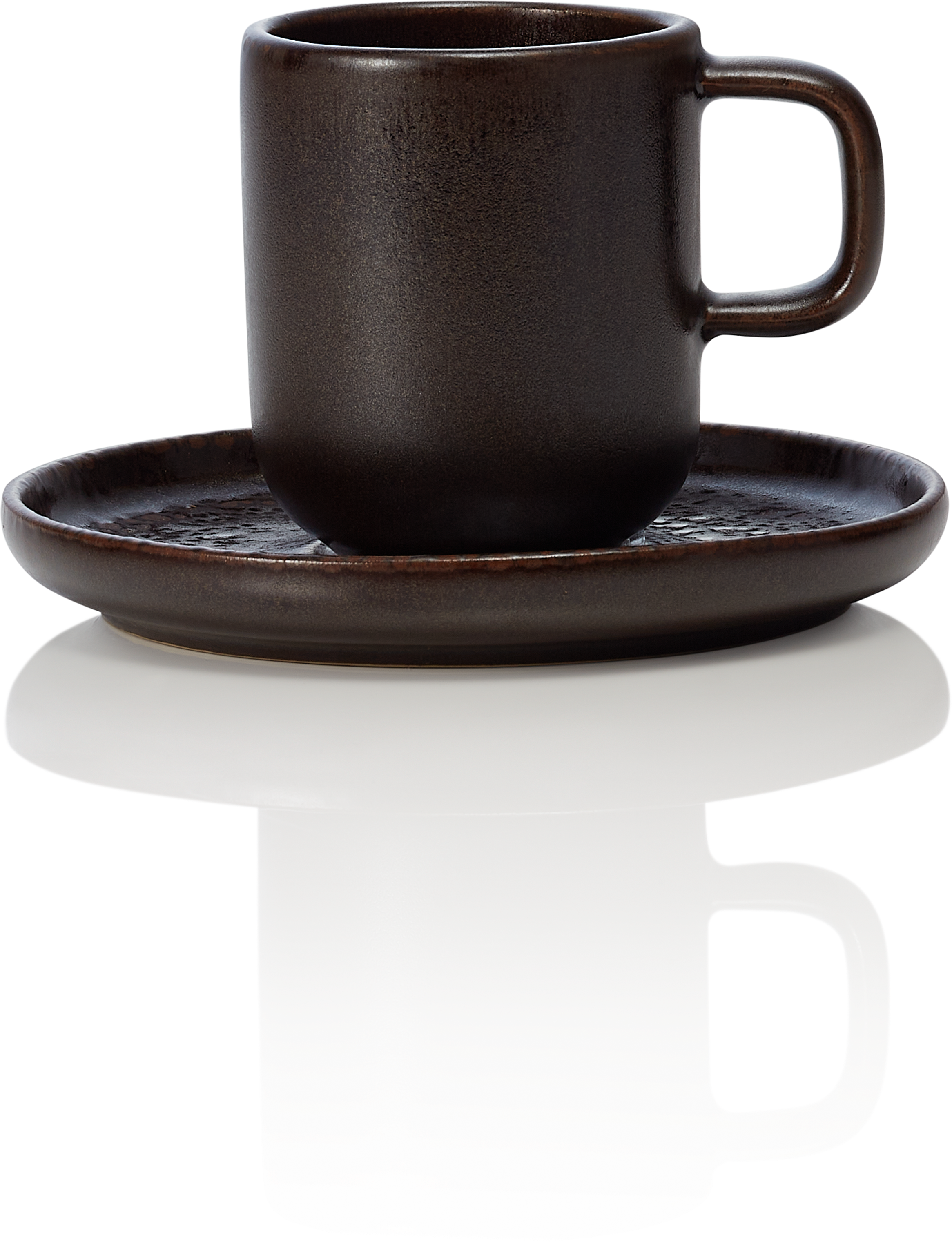 ROCKZZERO® ONE – Tazza con piattino 0,090 l, serie Metallic Brown
