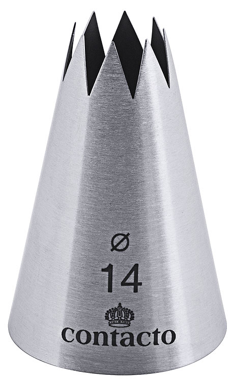 Sterntülle Edelstahl 18/10 - Lochdurchmesser Ø 14,0 mm