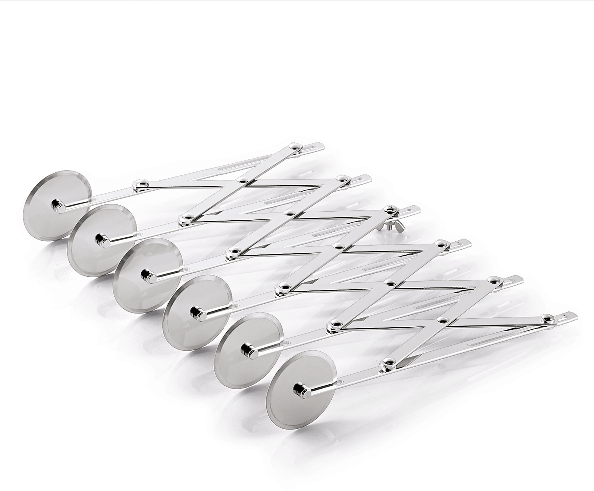 Teigschneider mit sechs Rädchen aus Edelstahl