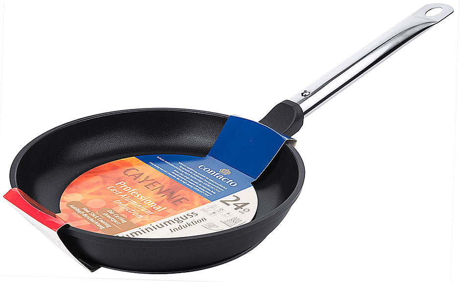 Padella Lionese in Alluminio Fuso Ø 24 cm – Manico 22 cm
