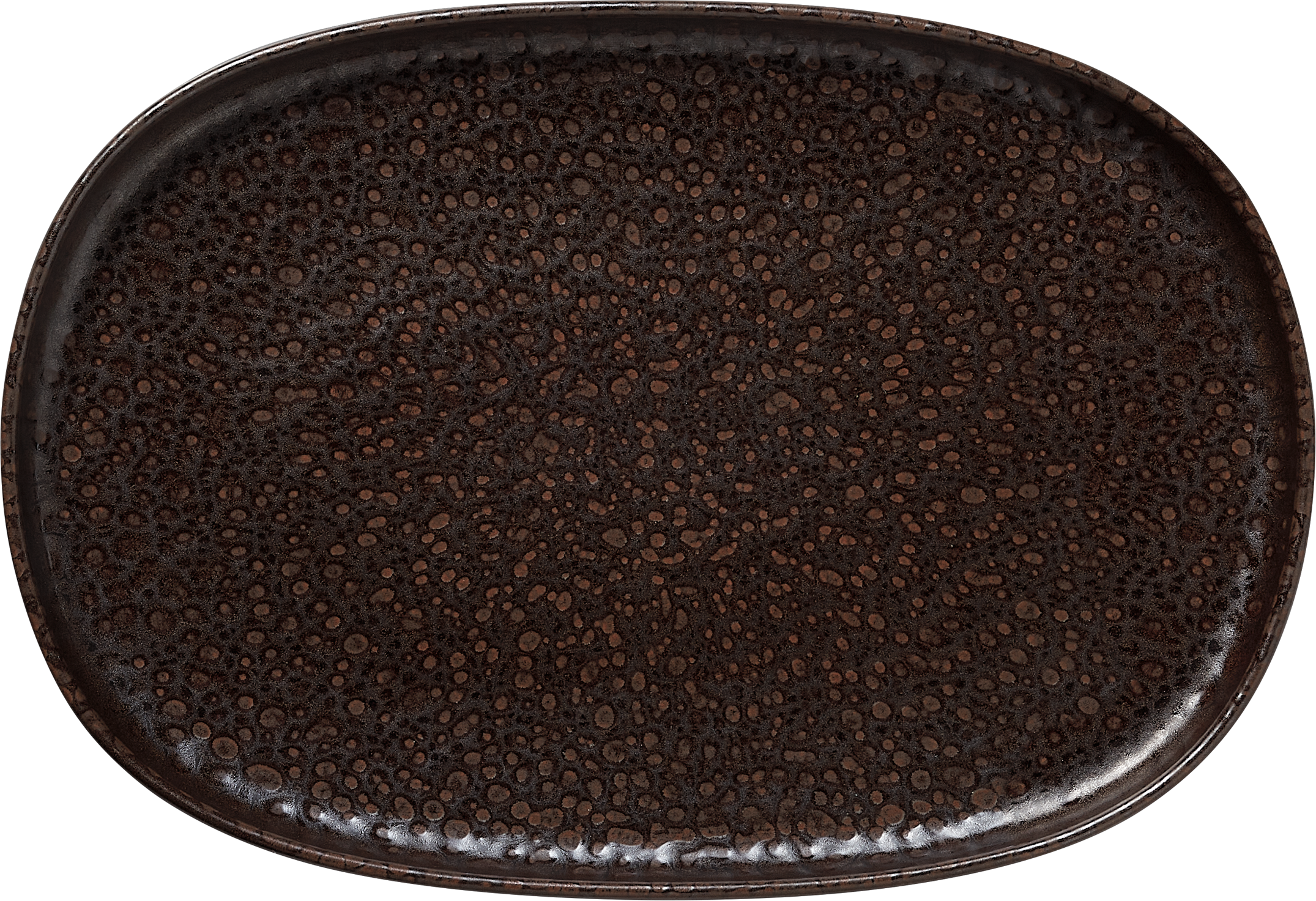 ROCKZZERO® ONE – Piatto da portata, 33 x 23 cm, serie Metallic Brown