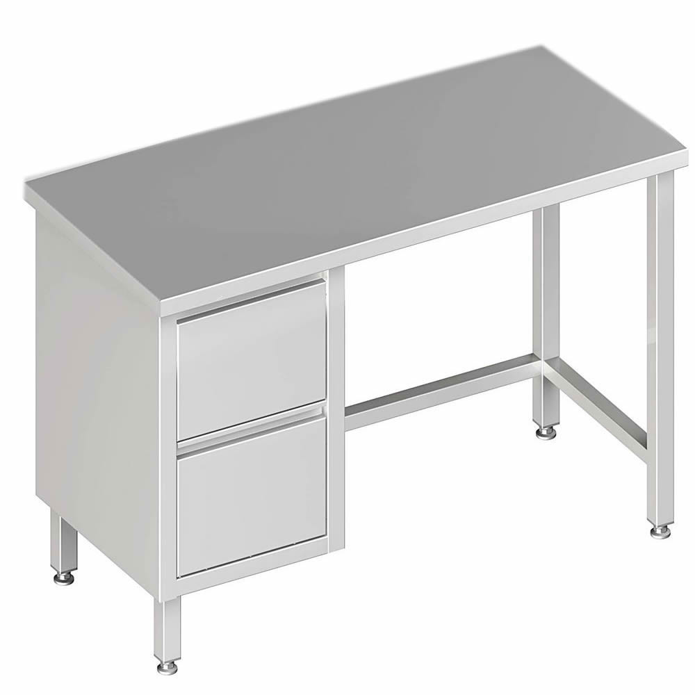 Arbeitstisch ohne Boden, 280x60x85cm, 2 Schubladen links Arbeitstisch ohne Boden, 280x60x85cm, 2 Schubladen links